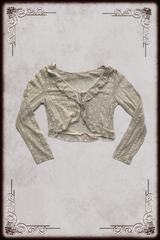 Cream Textured Ruffle Collar Bolero