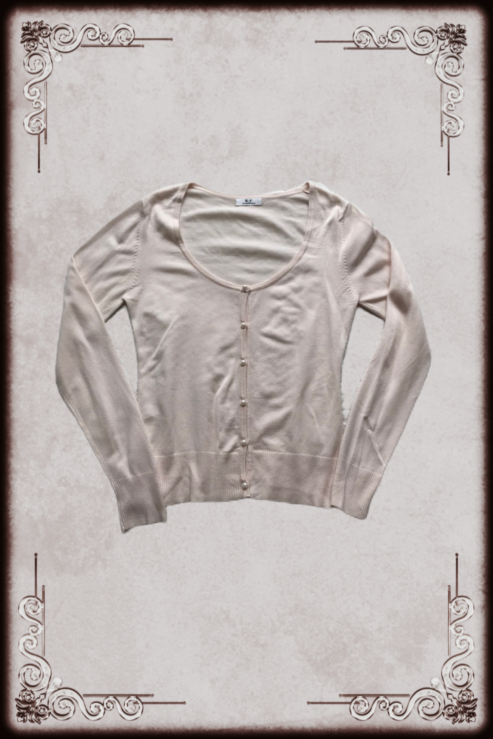 Pale Pink Pearl Button Down Cardigan