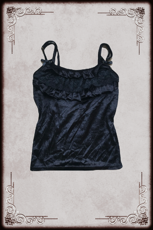 Tralala Black Velour Cami