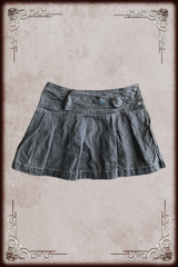 Edwin Grey Denim Buckle Skirt