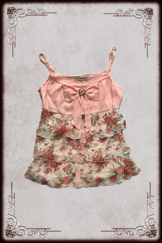 Pink Floral Babydoll Top