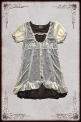 Axes Femme Long Brown & Cream Dress