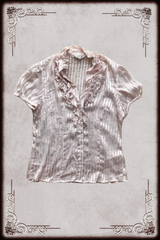 Sheer Pink Ruffle Blouse