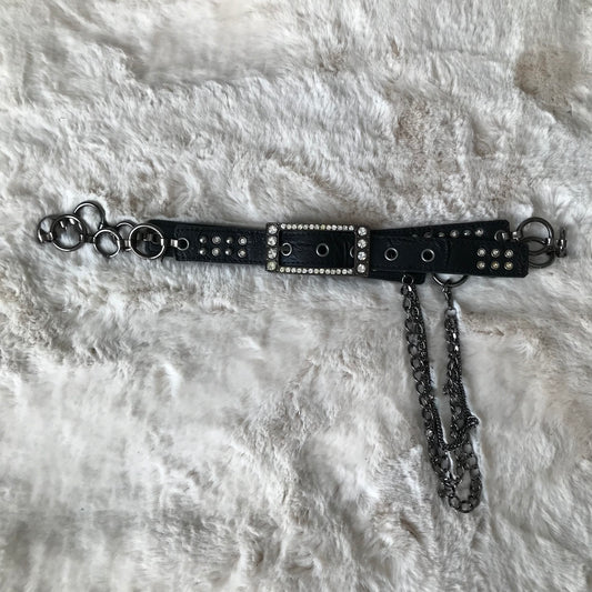 Black Chain Rhinestone Belt