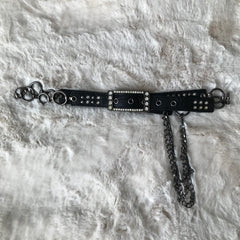 Black Chain Rhinestone Belt