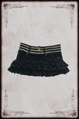 Black & Gold Glittery Micro Mini Skirt
