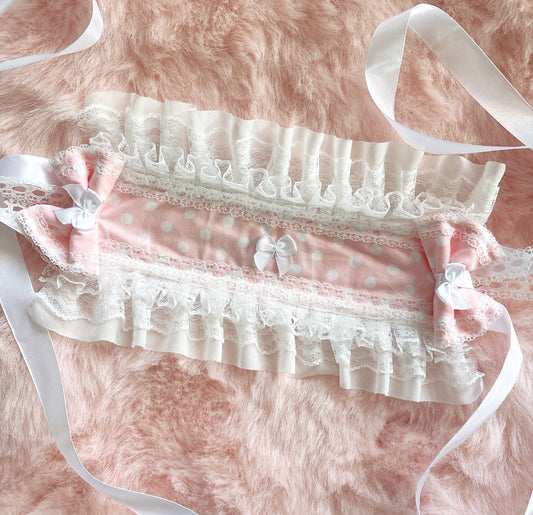 Antic Pink and White Polka Dot Head Dress