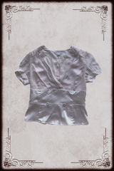 Satin and Mesh Powder Pink Button Top