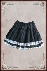 Black & White Lace Trim Skirt