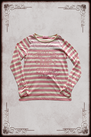 Mezzo Piano Pink & Cream Striped Long Sleeve