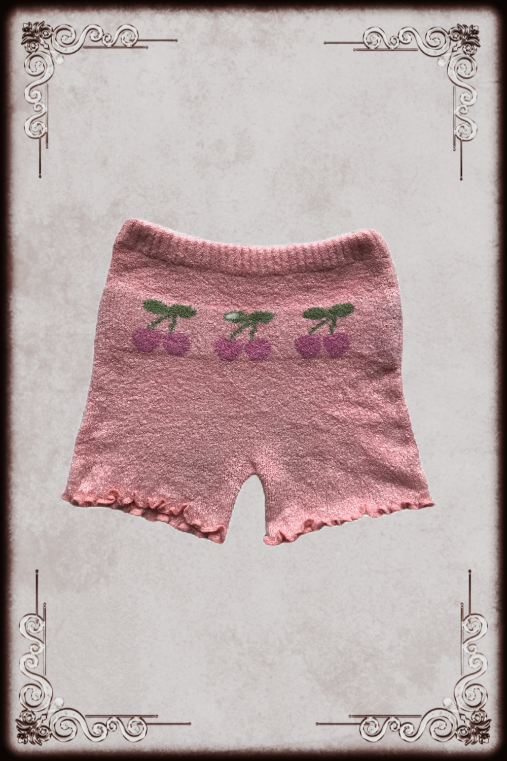 Pink Cherry Fuzzy Lounge Shorts