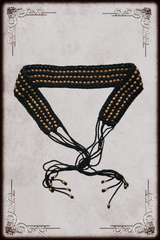 Woven Beaded Fabric Belt