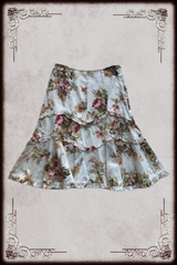 Off-white Floral Long Skirt