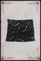 Black Sequin Mini Skirt