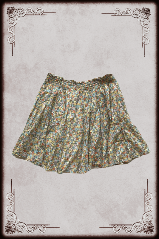 Pastel Green Floral Skirt