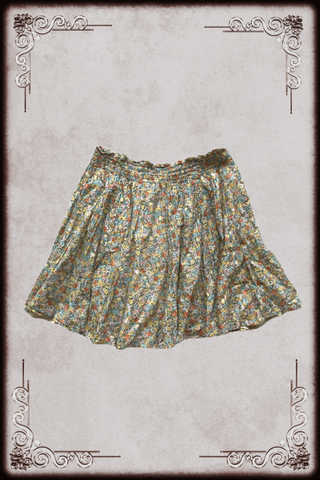Pastel Green Floral Skirt