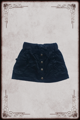 Black Button Down Cargo Skirt