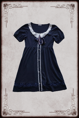 Axes Femme Navy Lace Trim Dress