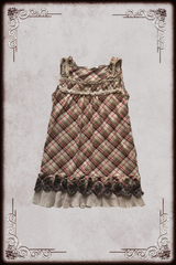 Axes Femme Beige & Pink Plaid Dress
