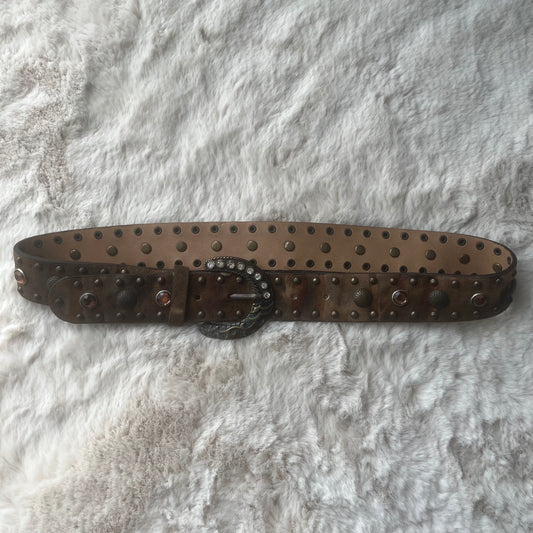 Brown Gem Leather Belt