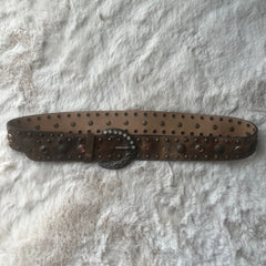 Brown Gem Leather Belt