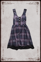 Brown & Plum Purple Plaid JSK Dress