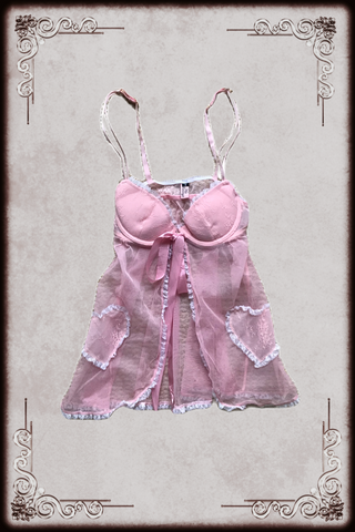 Pink Heart Babydoll Top