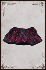 Diable Baiser Wine Tartan Micro Mini Skirt