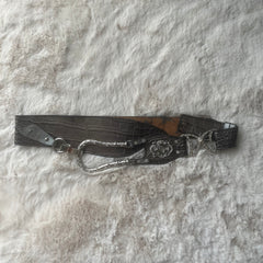 Silver Alligator Texture Rhinestone Belt