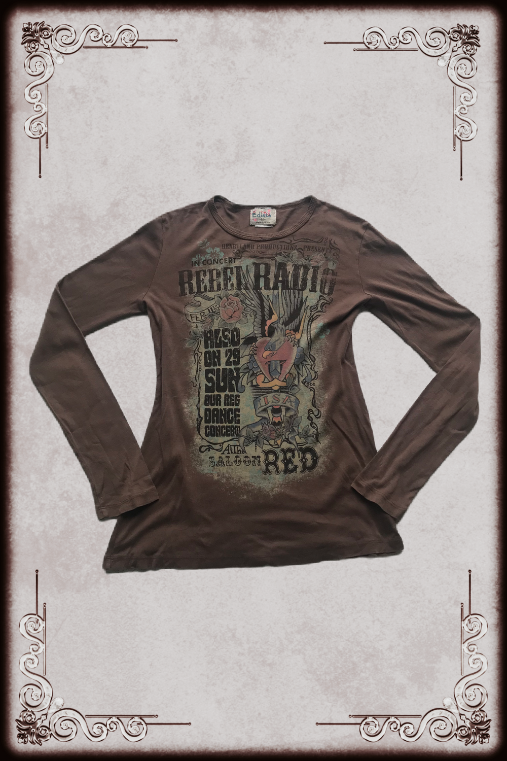 Brown Graphic Long Sleeve