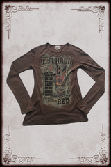 Brown Graphic Long Sleeve