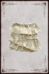 Rienda Cream Strapless Asymmetrical Top
