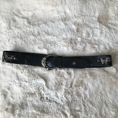 Black Butterfly Rhinestone Belt