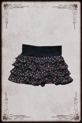 Black Floral Tiered Sukapan