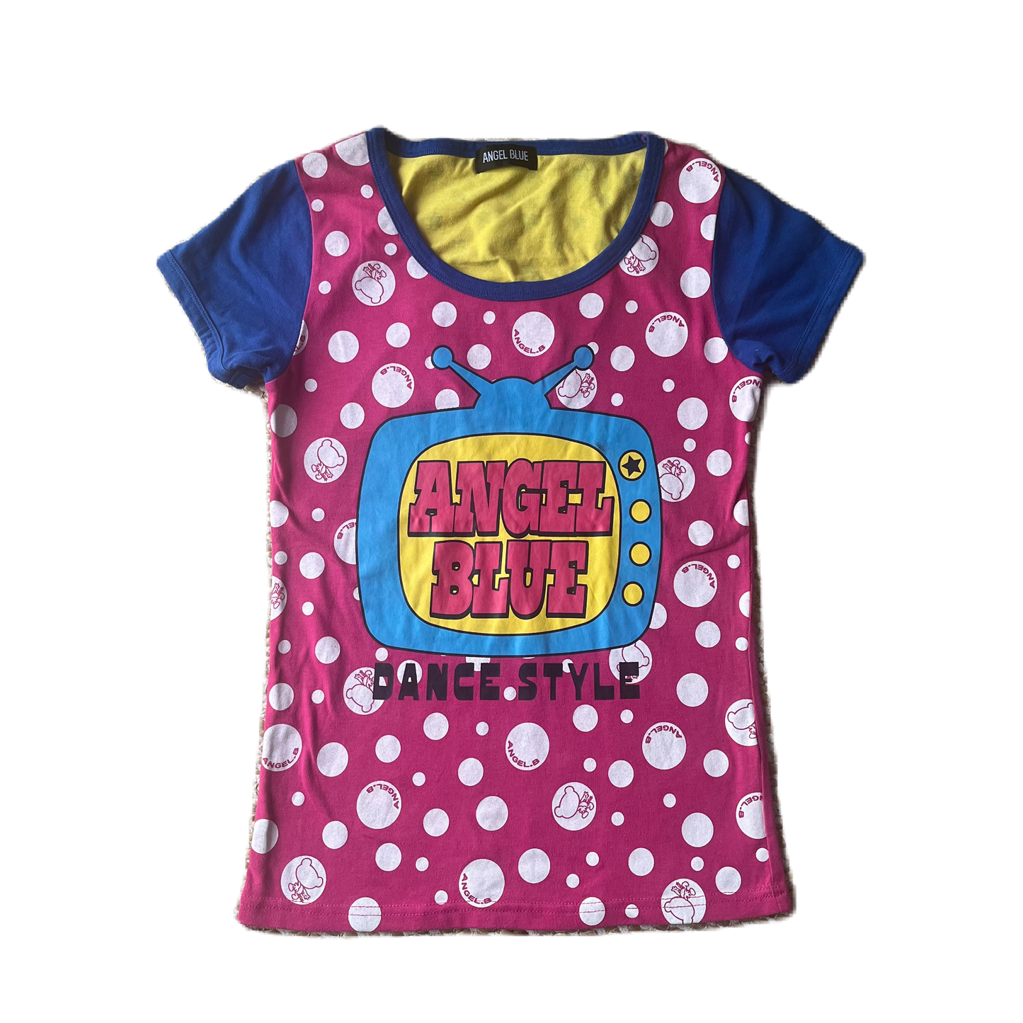 Angel Blue Bright Pink Bubble Tee