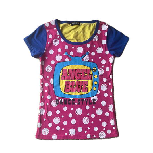 Angel Blue Bright Pink Bubble Tee