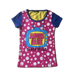 Angel Blue Bright Pink Bubble Tee