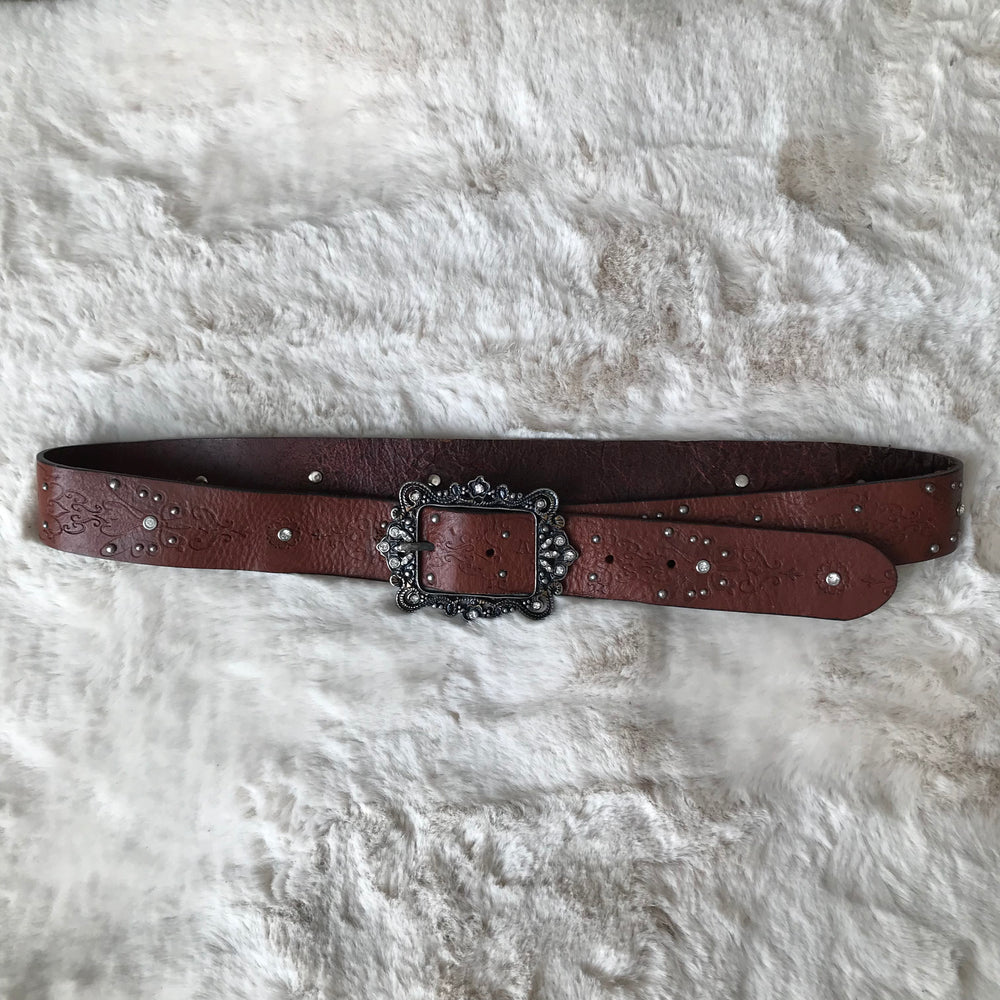 Brown & Silver Rhinestone Belt
