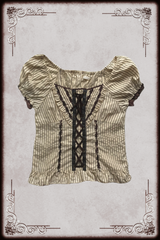 Axes Femme Brown & Cream Pinstripe Blouse
