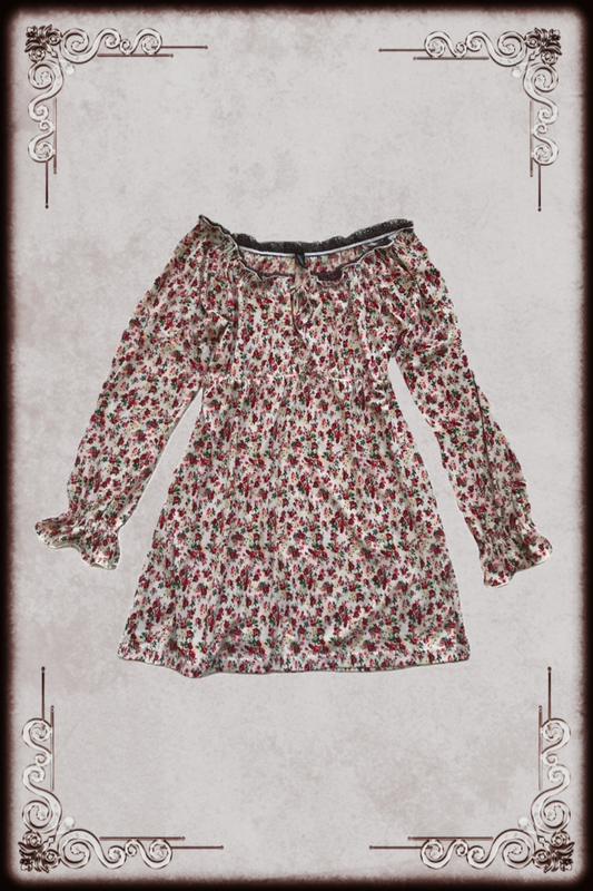 Floral Red Rose Long Top