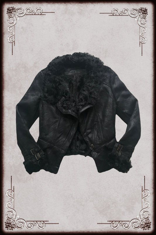 GGPX Black Fur Trim Buckle Jacket