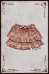 Muted Pink Pleated Skort / Sukapan