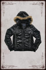 Plum Jack Black & Tan Fur Trim Puffer Jacket