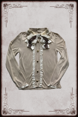 Axes Femme Beige Bow Tie Long Sleeve