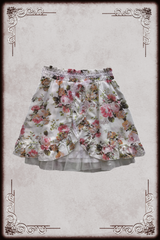 Cream Floral Princess Skirt