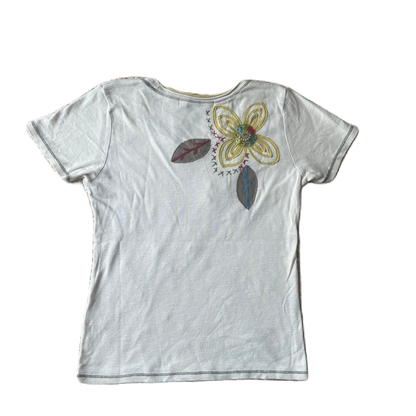 Off White Flower Patch Baby Tee