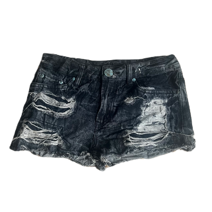 Dark Grey Fur Pocket Detail Shorts