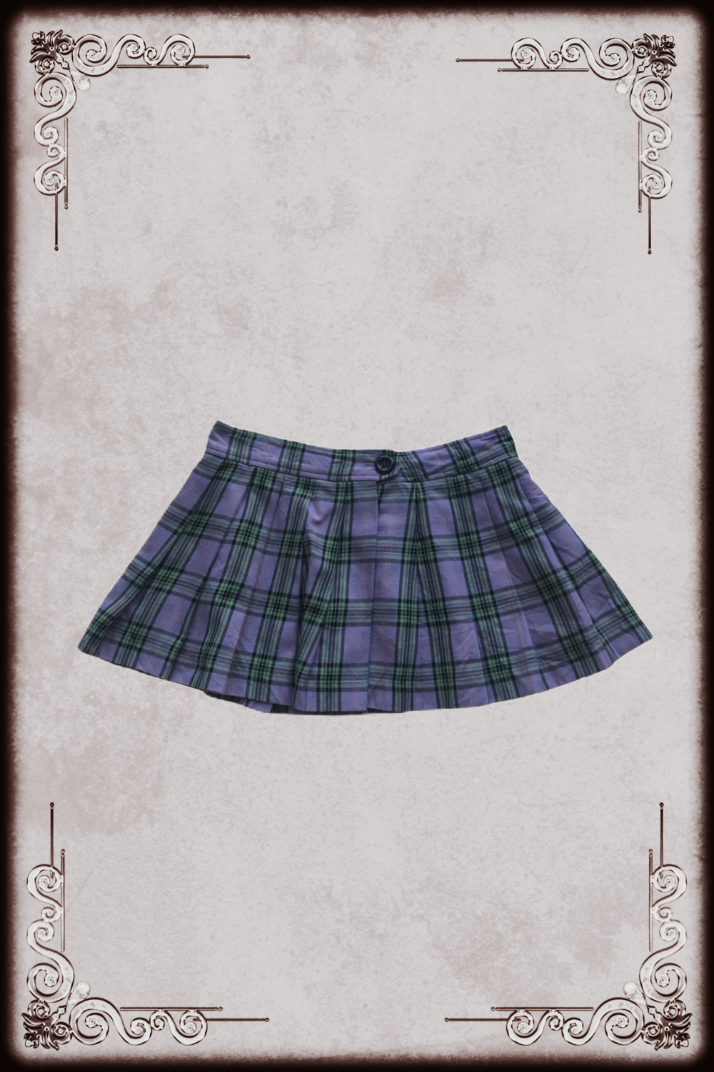 Purple & Green Plaid Skirt