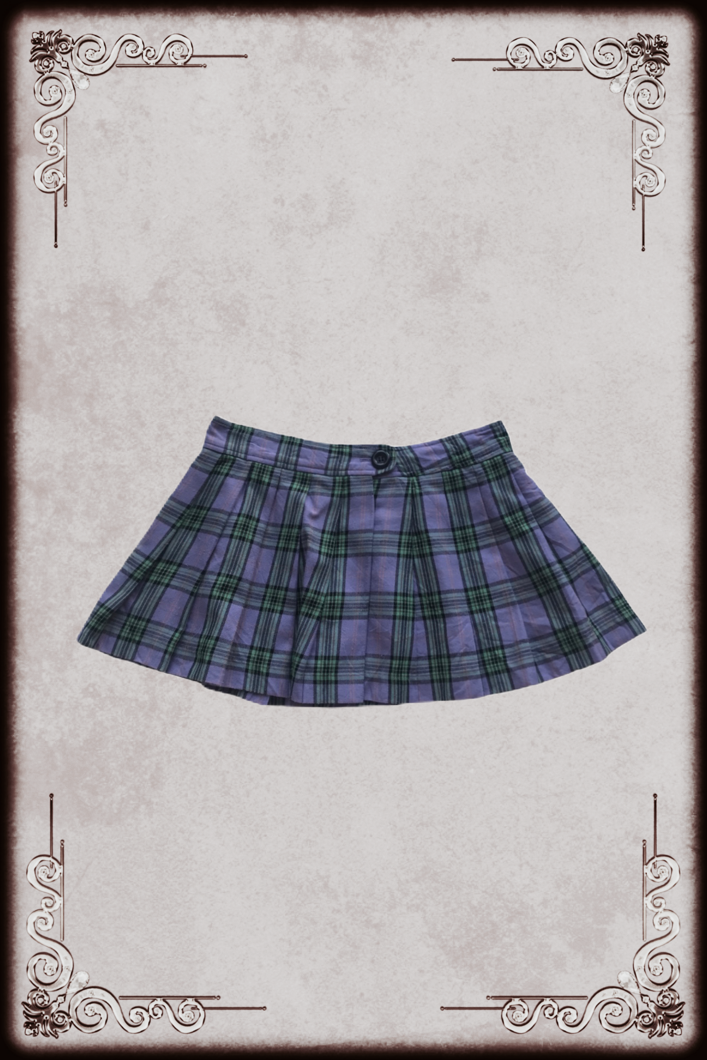 Purple & Green Plaid Skirt