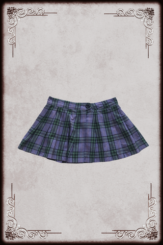 Purple & Green Plaid Skirt